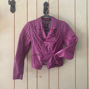 Authentic Harley Davidson Purple Lambskin Genuine Leather Jacket HDMC Size XS